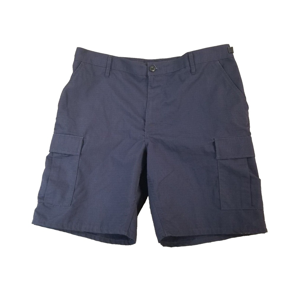 Propper tactical cargo shorts men's large blue adjustable waist rip stop outdoor